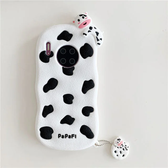 Android Huawei Cute Milk Cow Cookies Hanging Rope Phone Case BE089