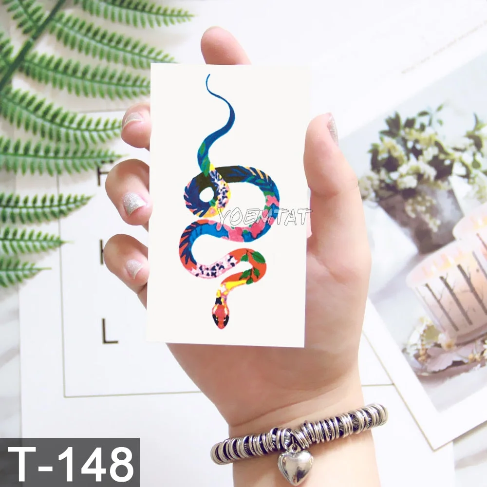 Waterproof Temporary Tattoo Sticker Cute Watercolor Cartoon Design Children Lamp Water Transfer Tatto Marine Man Girl Fake Tatoo