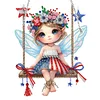 Diamond Painting Fairy Flag Pendant for Home Wall Decor