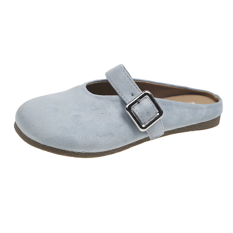 Yyvonne Jane's First Half Slippers Women Wear Half-Dragging 2025 Color Soft Flat Soles Pedaling Muller Shoes Tide