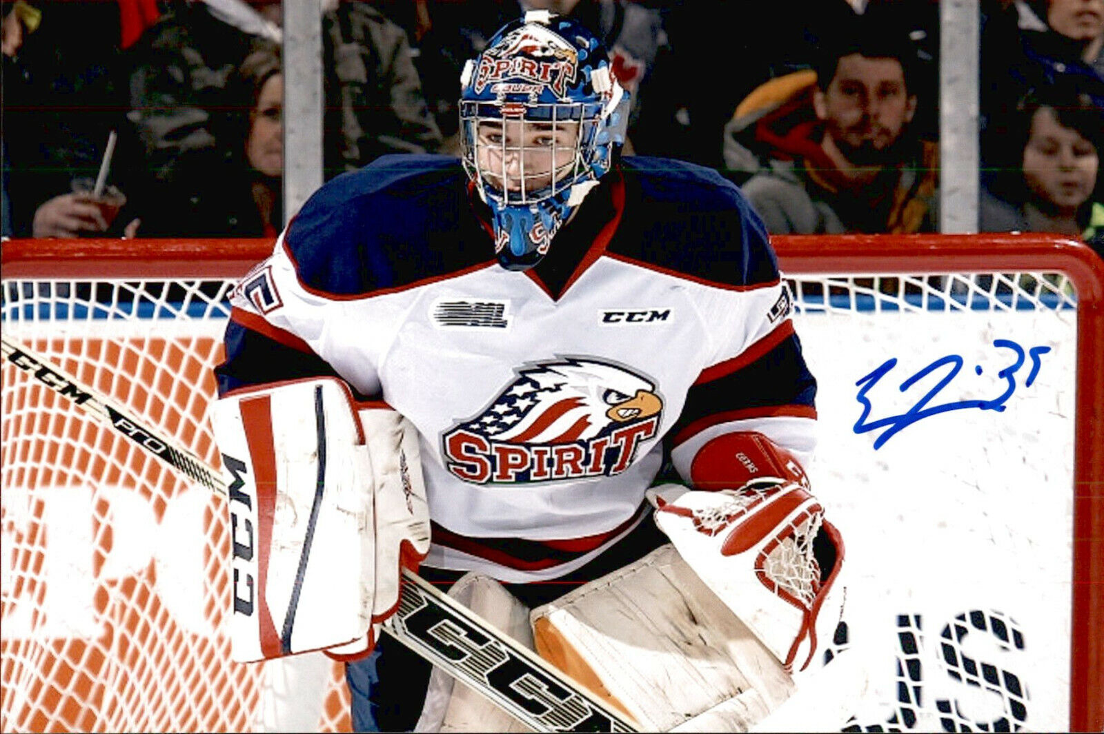 Evan Cormier SIGNED 4x6 Photo Poster painting SAGINAW SPIRIT / NEW JERSEY DEVILS #2