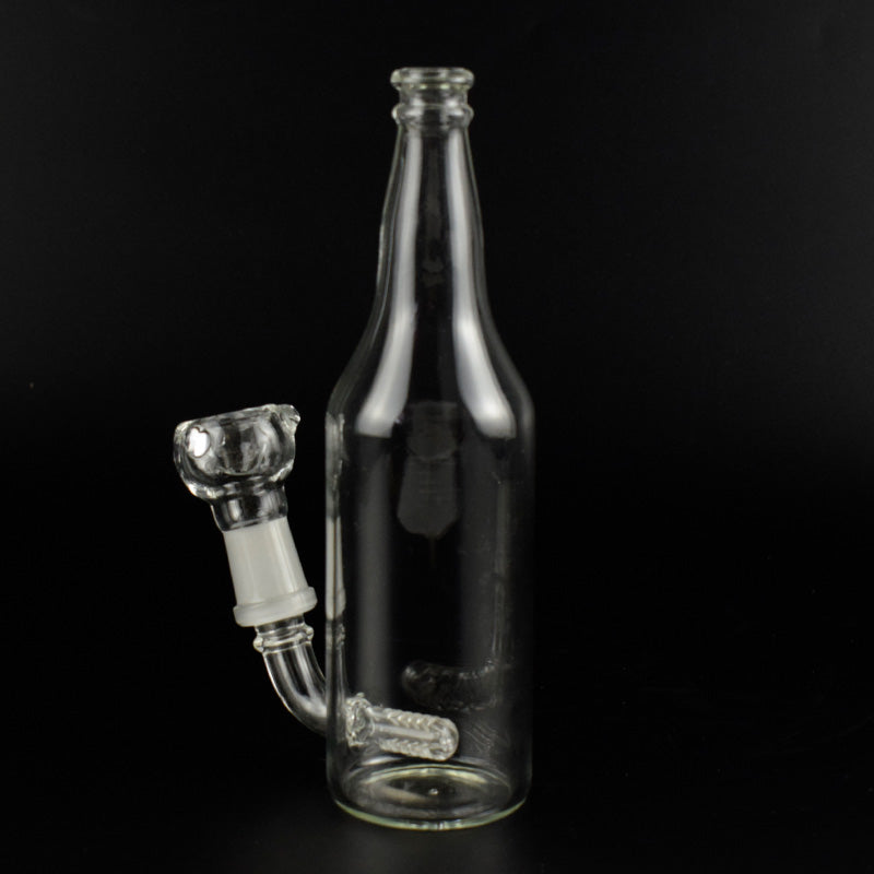 6.5 Inches Tall Glass Small Pipe Bottle Shape Dab Rig