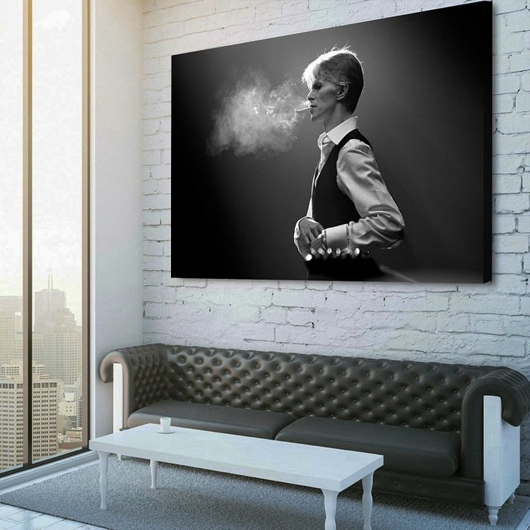 David Bowie Smoking Canvas Wall Art MusicWallArt