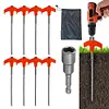 8Pcs Screw-in Tent Stakes with Hex Socket Heavy Duty Pegs for Outdoor Camping