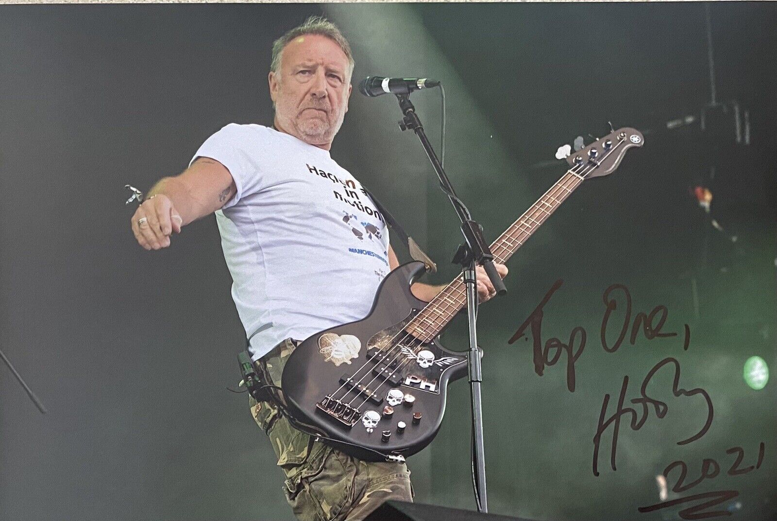 Peter Hook Genuine Hand Signed 12x8 Photo Poster painting, Joy Division, New Order, 1