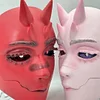 Open Mask Two-Dimensional COS Resin Mask Handmade Eyes Glowing Luminous Anime Props