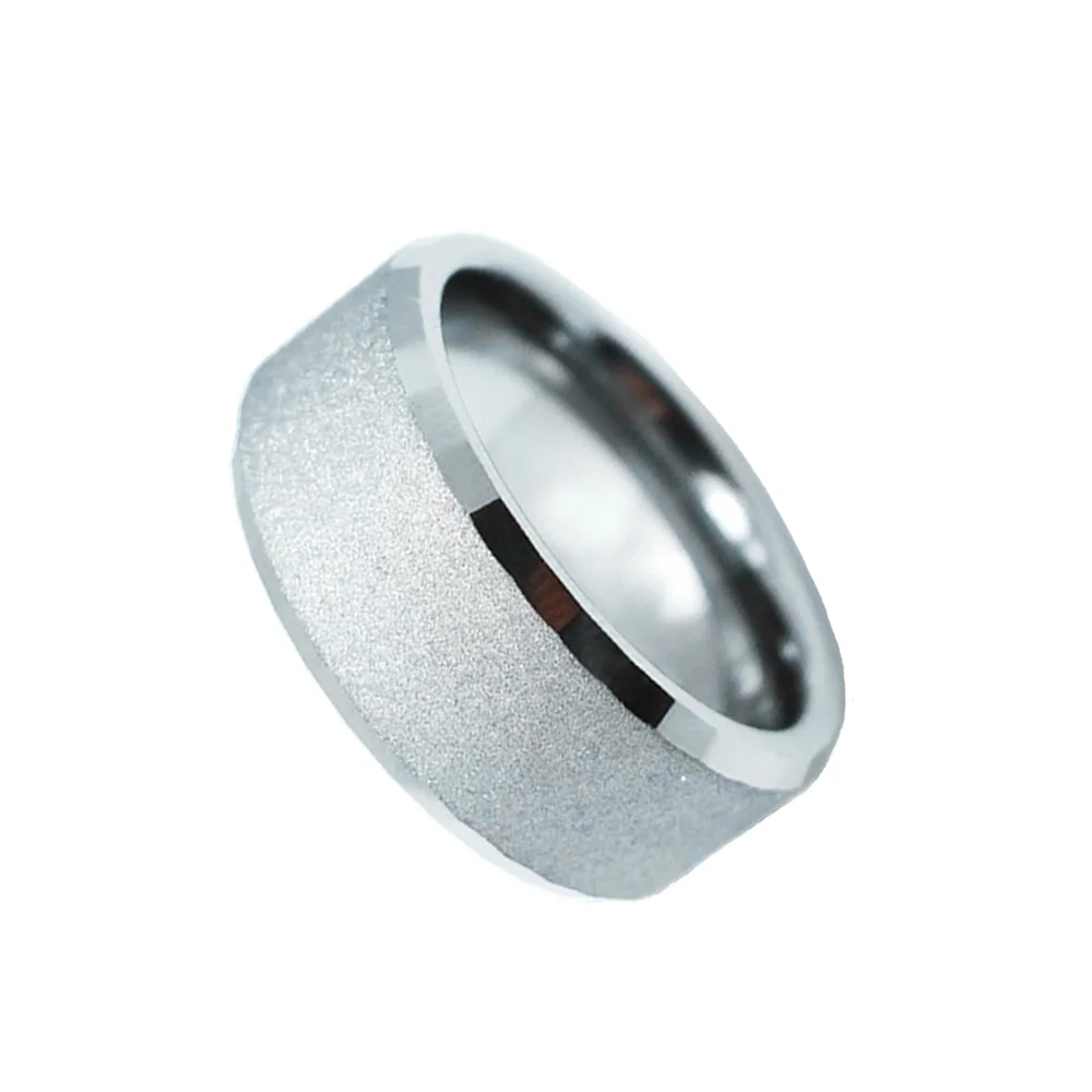 6MM 8MM Silver Couples Ring Mens Matte Tungsten Wedding Band
