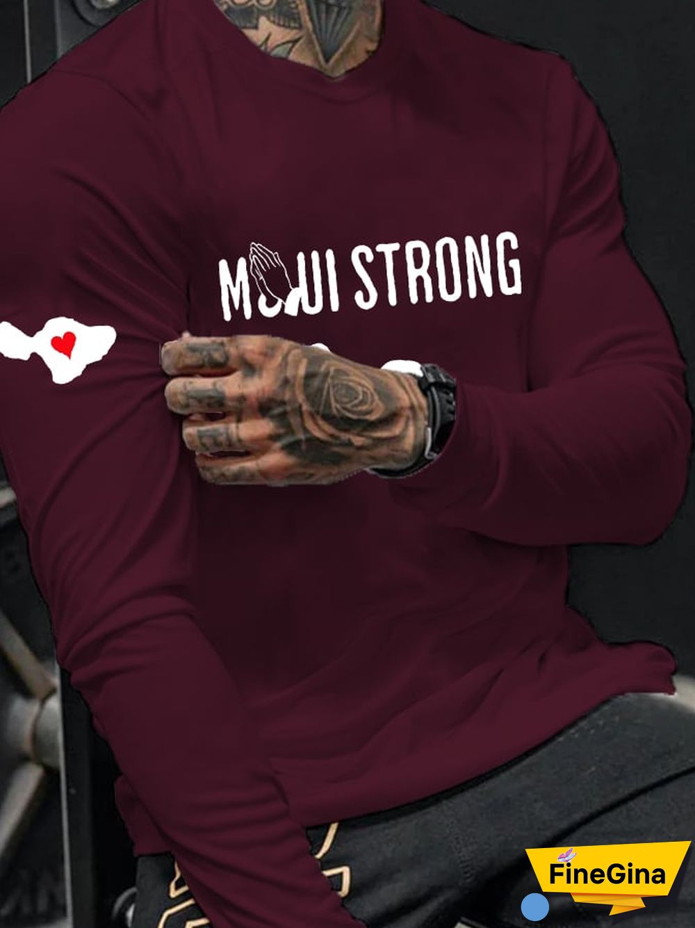 Men's Maui Casual Long Sleeve T-Shirt