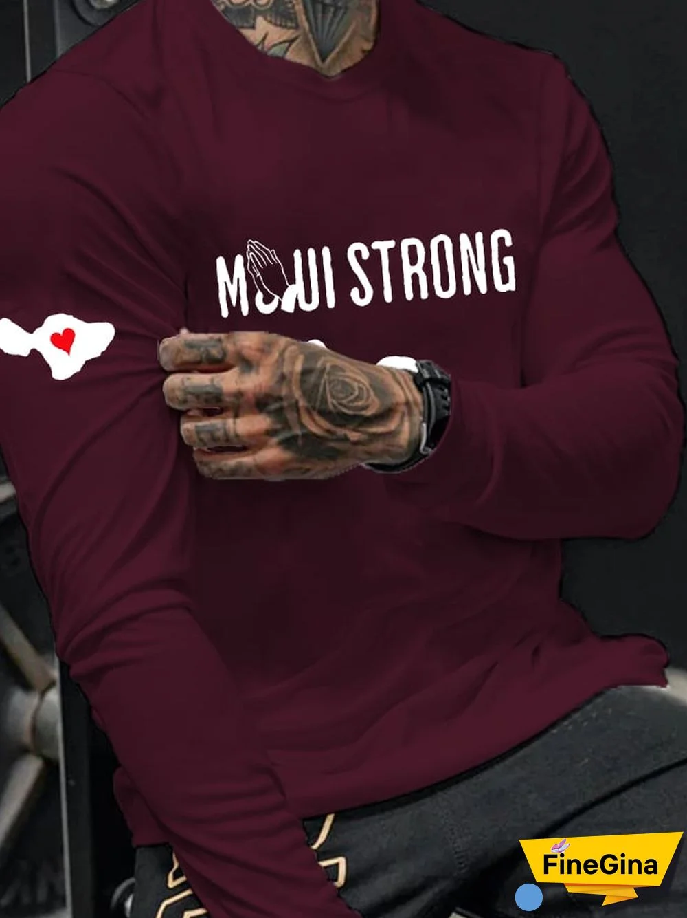 Men's Maui Casual Long Sleeve T-Shirt