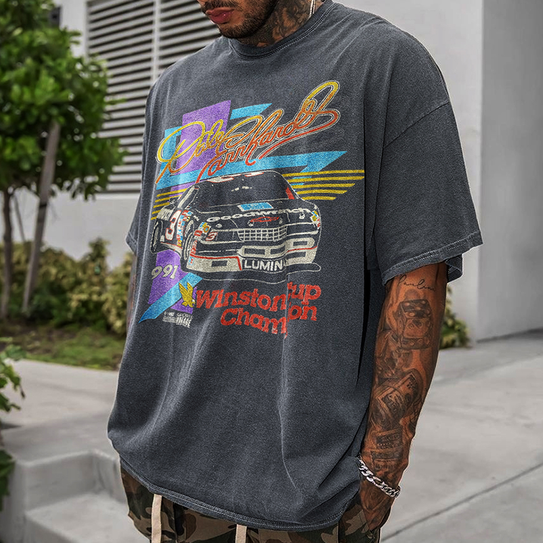 Retro Oversized Men's Print T-shirt / TECHWEAR CLUB / Techwear