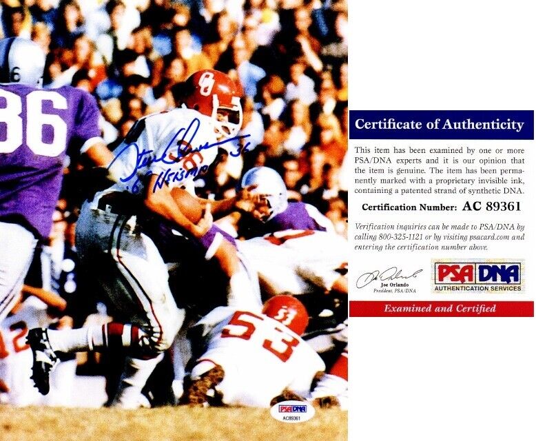 Steve Owens Signed Autographed Oklahoma Sooners 8x10 inch Photo Poster painting - PSA/DNA