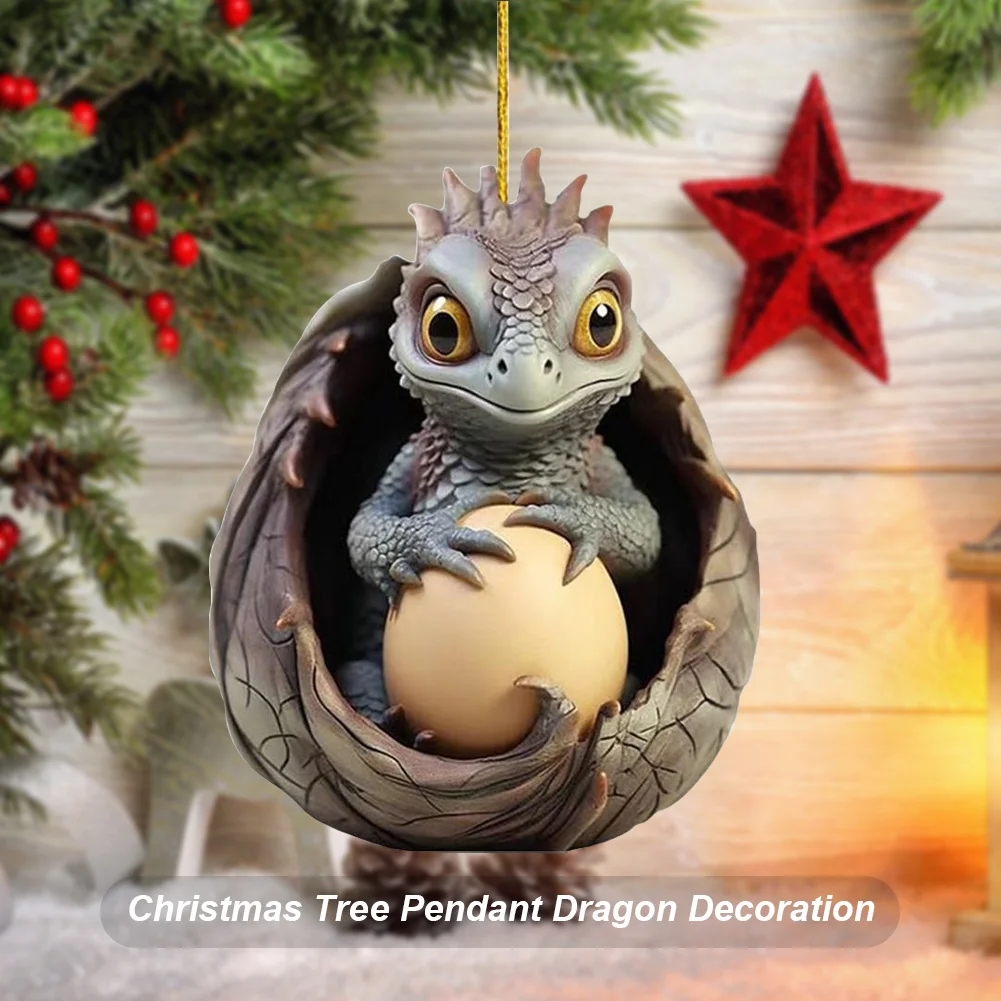 Christmas Dragon Egg Decoration Novelty Cute Acrylic Party Favors (B)