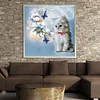 5D Cat Diamond Painting Cross Stitch Kit Needlework Rhinestone Mosaic Decor