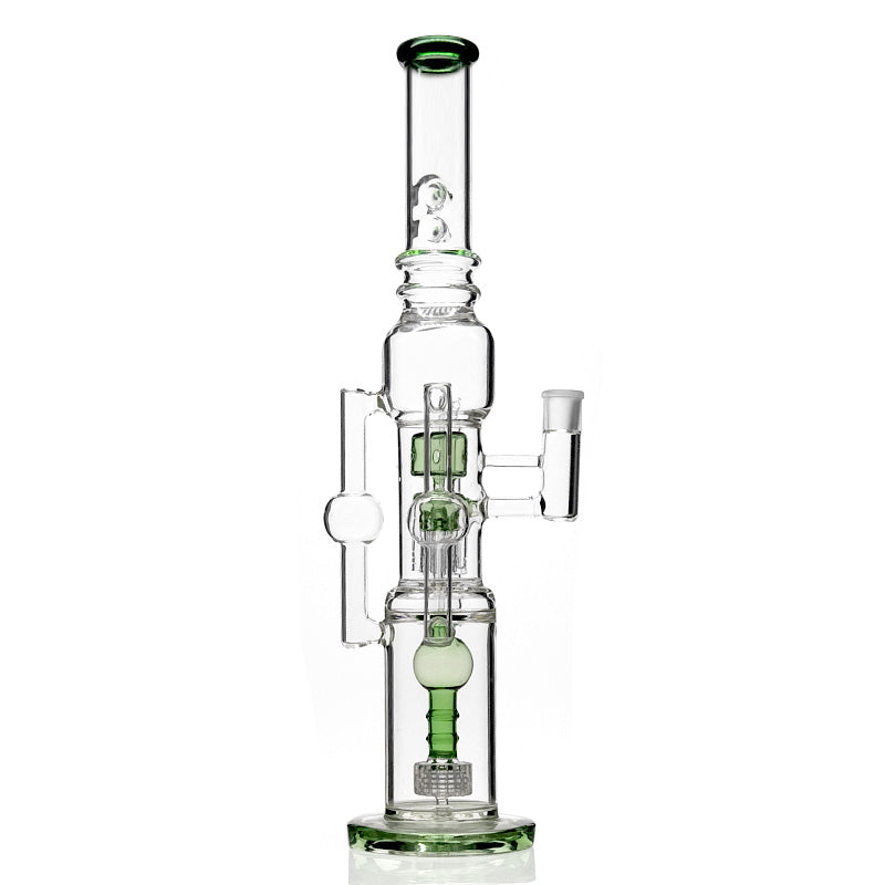 Big Triple Ratchet Perc Klein Incycler Hookah Glass Smoking Water Pipes