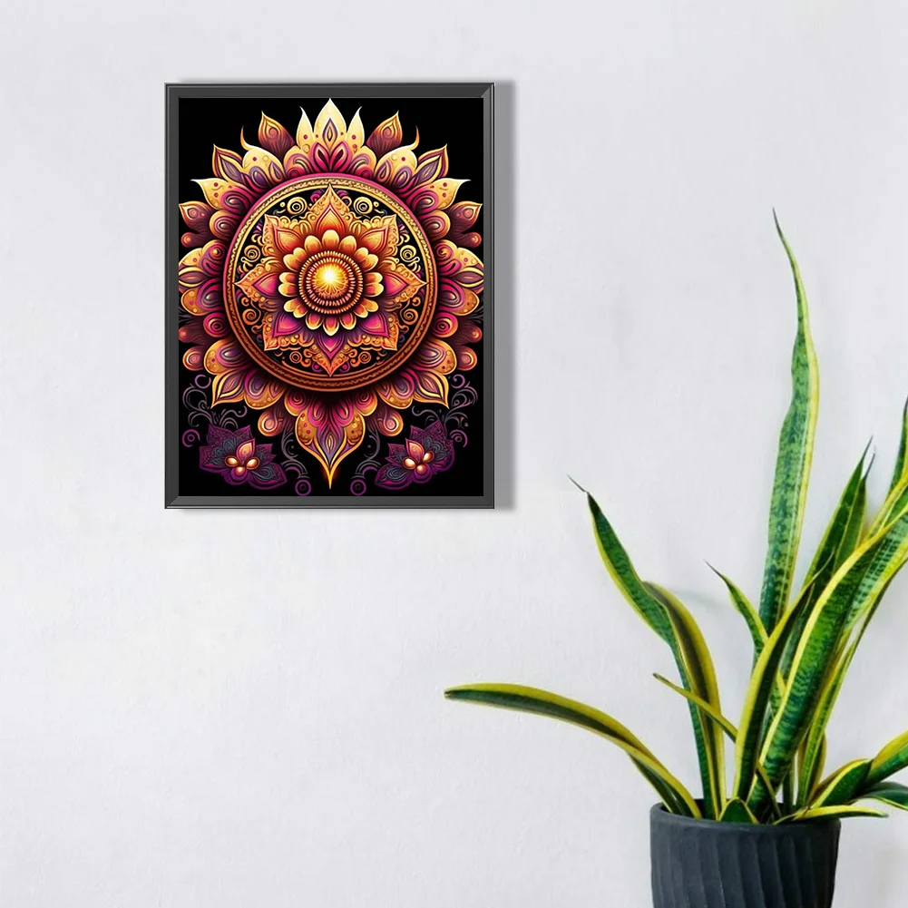 Full Round Diamond Painting 30*40cm - Metal Mandala