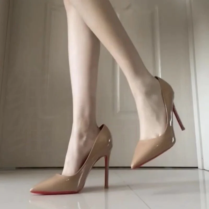 Breakj Breakj High-Heeled Women's Fine Heel 2025 Spring And Autumn 2025 New Pointed Light Mouth Pure Lust Red Shoes Royal Sister Single Shoes