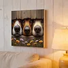 Three Curious Puppies-Paint by Numbers Acrylic Painting 40*40CM