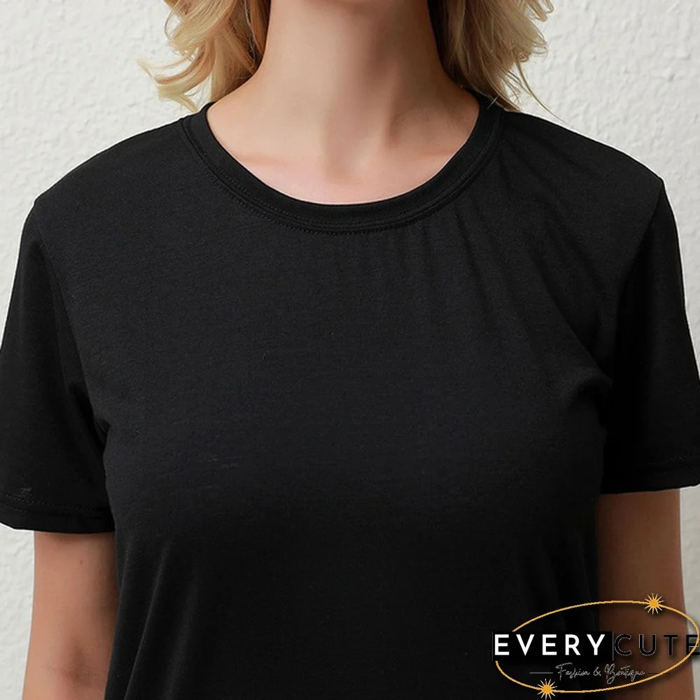 Women's Baby Cartoon Printed Short Sleeve Maternity Pregnancy T-shirt Tops