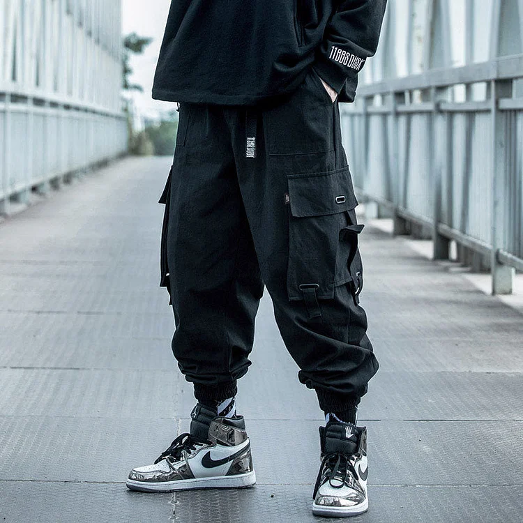 Functional Style Workwear Loose Hip-Hop Trendy Pants-dark style-men's clothing-halloween