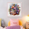 Flowers And Books-11CT Stamped Cross Stitch 40*40cm/15.75*15.75in