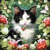 Flowers And Cats-11CT Stamped Cross Stitch 50*50cm/19.69*19.69in