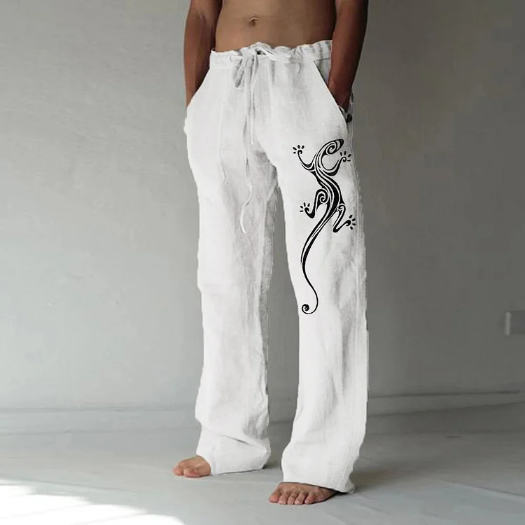 Lizard Graphic Printed Casual Pants