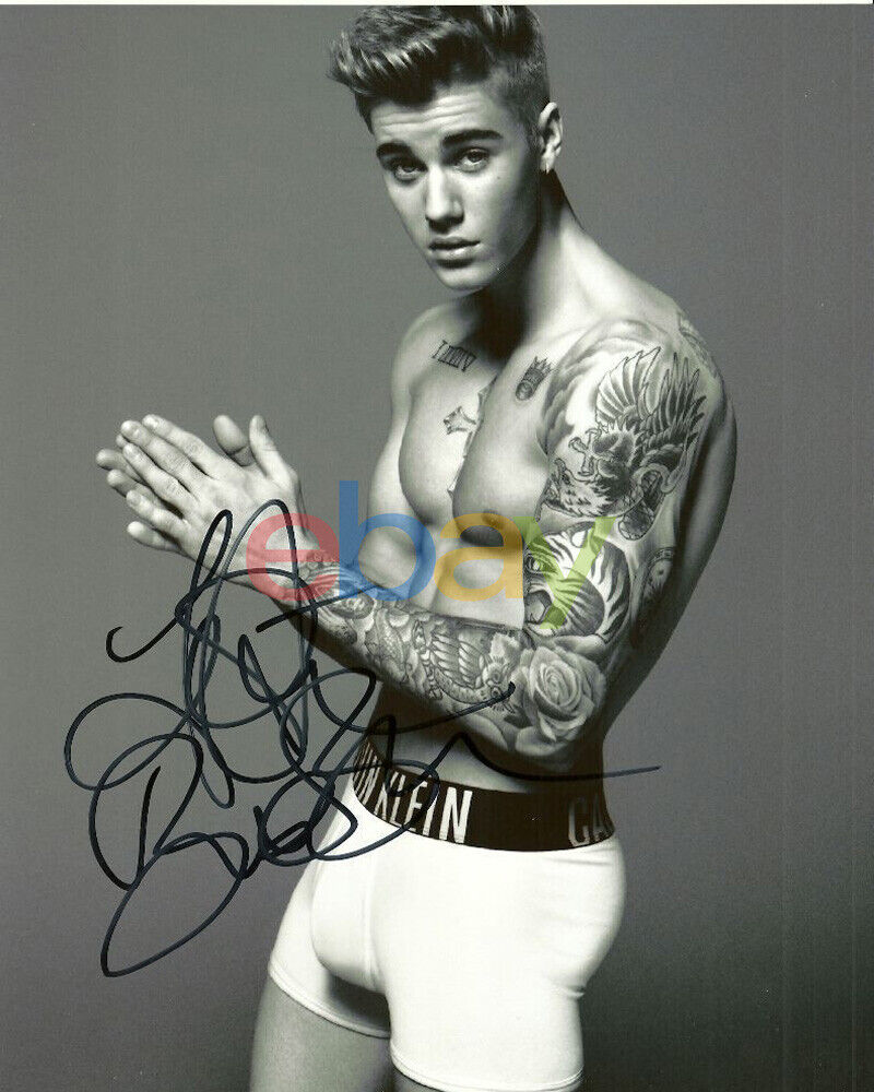 JUSTIN BIEBER Signed 8x10 Autographed Photo Poster painting reprint