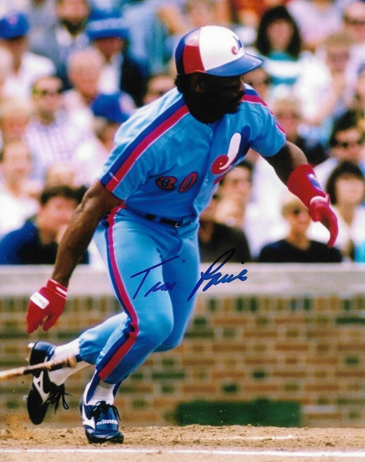 Tim Raines Autographed Signed 8x10 Photo Poster painting ( HOF Expos ) REPRINT