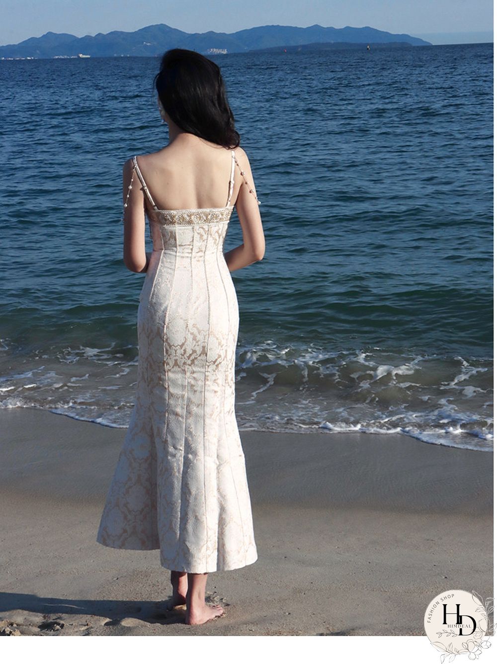 High Quality Gorgeous Evening Dresses For Women Court Style Retro Fishtail Prom Spaghetti Dress Vintage Fashion Summer Vestidos