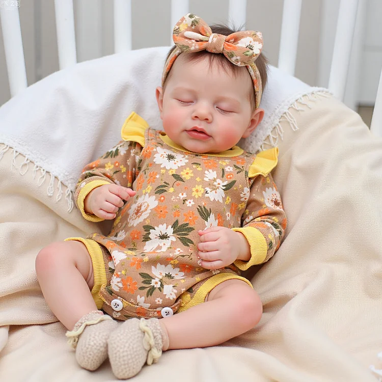 Babeside Sleeping Reborn Baby Liya 20" Little Infant Girl Building Lovely Memories with Heartbeat Coos and Breath