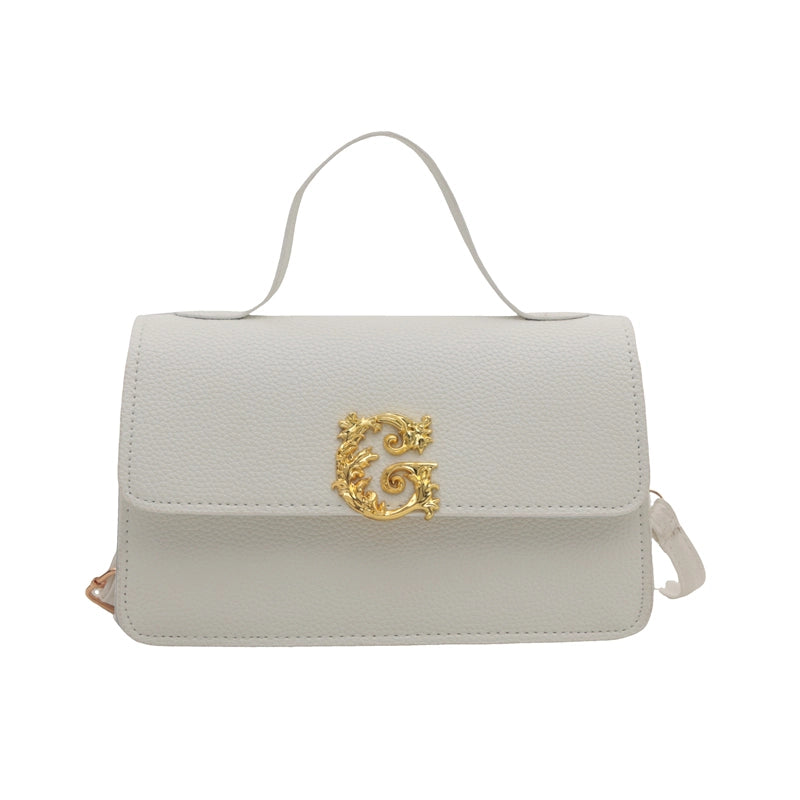 Women’s Pu Leather Solid Color Streetwear Square Magnetic Buckle Shoulder Bag Handbag Crossbody Bag