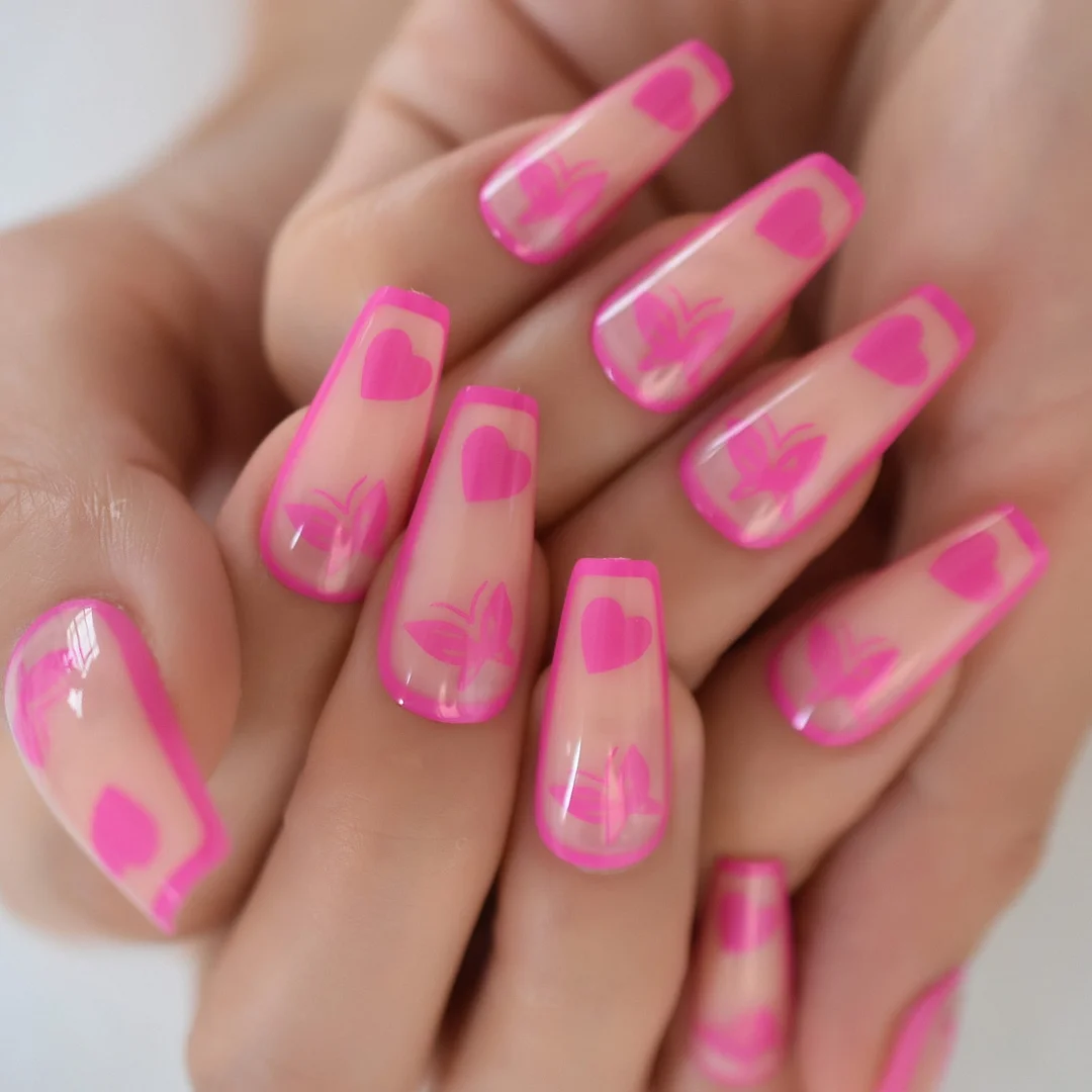 Long Medium Length Ballerina Press On Nails Cloud False Nails Stick On Milky White Fingernails Coffin Faux Ongles-Nail Inspo