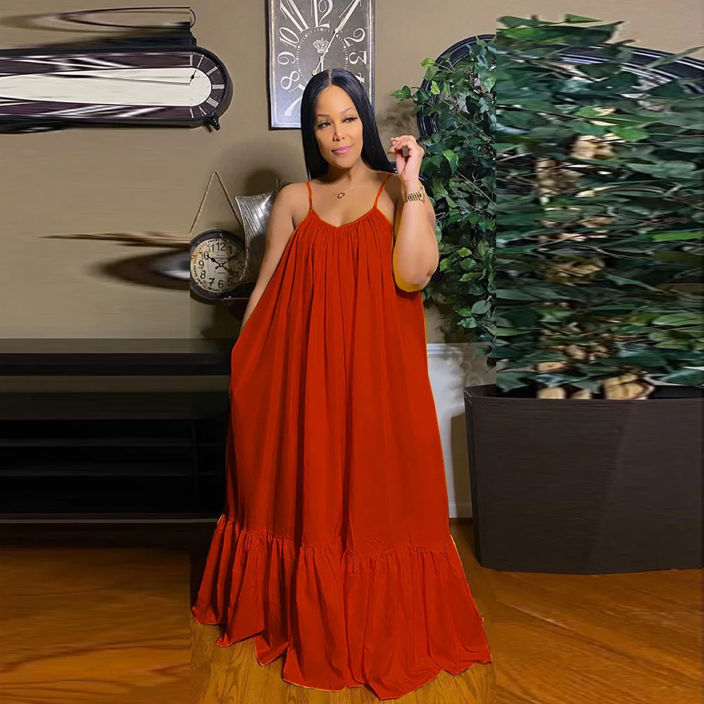 Uveng Uveng Pregnant Women's Beach Dress Sexy Slingless Long Dress Dress Woman