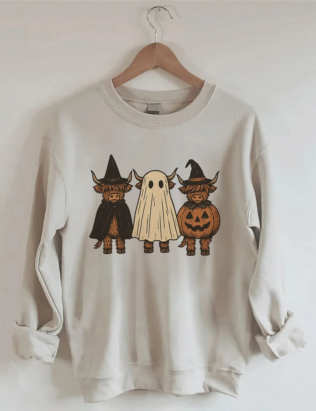 Boo Ghost Highland Cow Sweatshirt