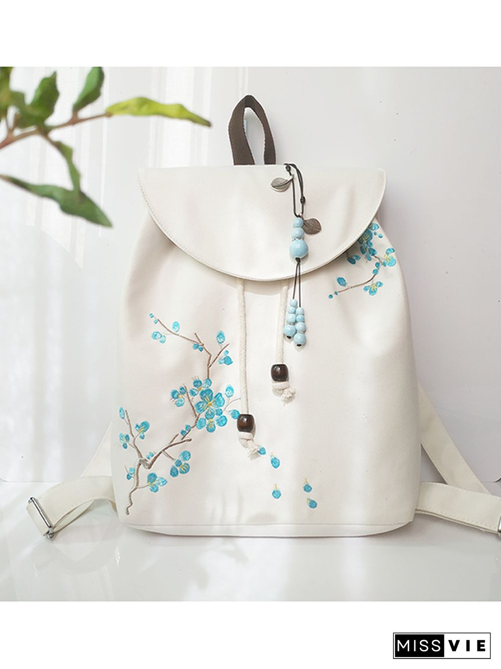 Vintage Flower Embroidery Backpack