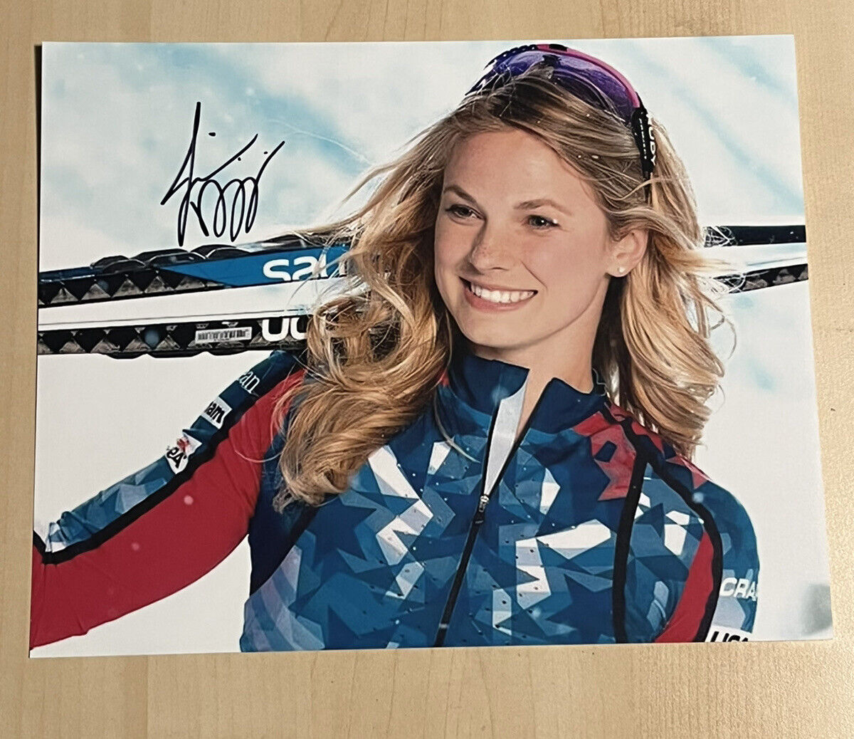 JESSIE DIGGINS SIGNED 8x10 Photo Poster painting USA OLYMPIC SKIER SKIING RARE AUTOGRAPHED COA