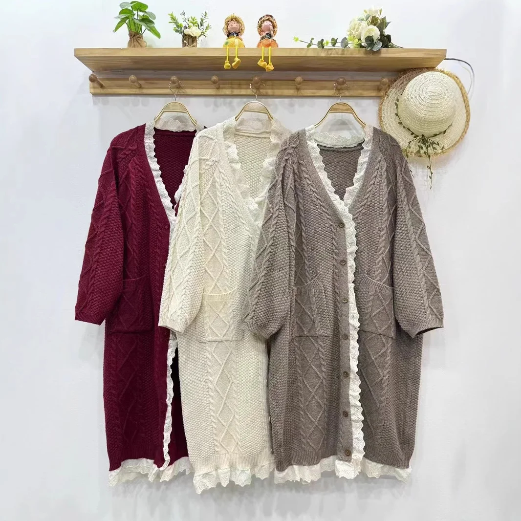 Chicfifth Sweater Women Winter Long Sleeve High Quality Autumn Vintage Top Knitted Cardigan