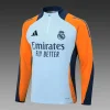 2024/2025 Real Madrid Baby Blue And Yellow Half-Pull Training Suit Football Jersey  1:1 Thai Quality