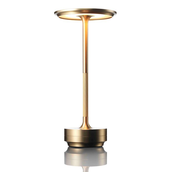 Metallic Cordless Table Lamp - Dimmable & Rechargeable Waterproof Desk Light CSTWIRE