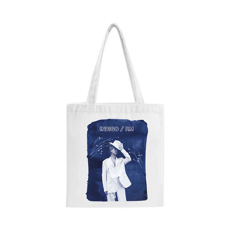 BTS Namjoon Indigo Printed Tote Handbag