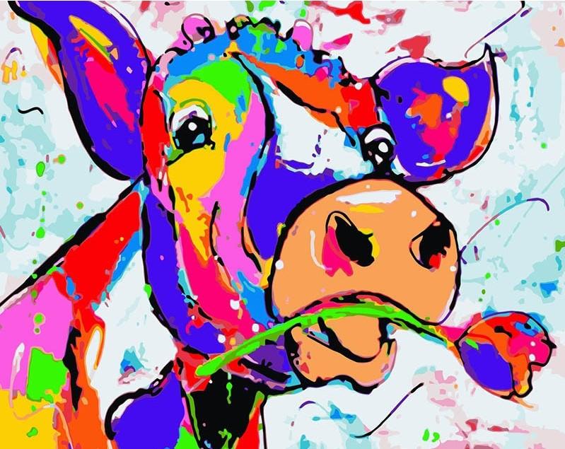 

Colored Cow – Paint By Numbers - 40*50CM, 501 Original