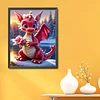 Red Dragon-11CT Stamped Cross Stitch 40*50cm/15.75*19.69in