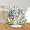 (US Only)Acrylic Special Shape Easter Egg House Diamond Painting Desktop Decors