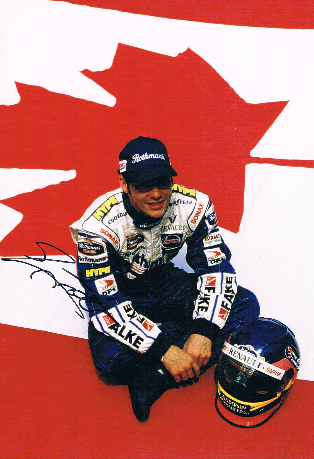 Jacques Villeneuve 1971- genuine autograph 8x12