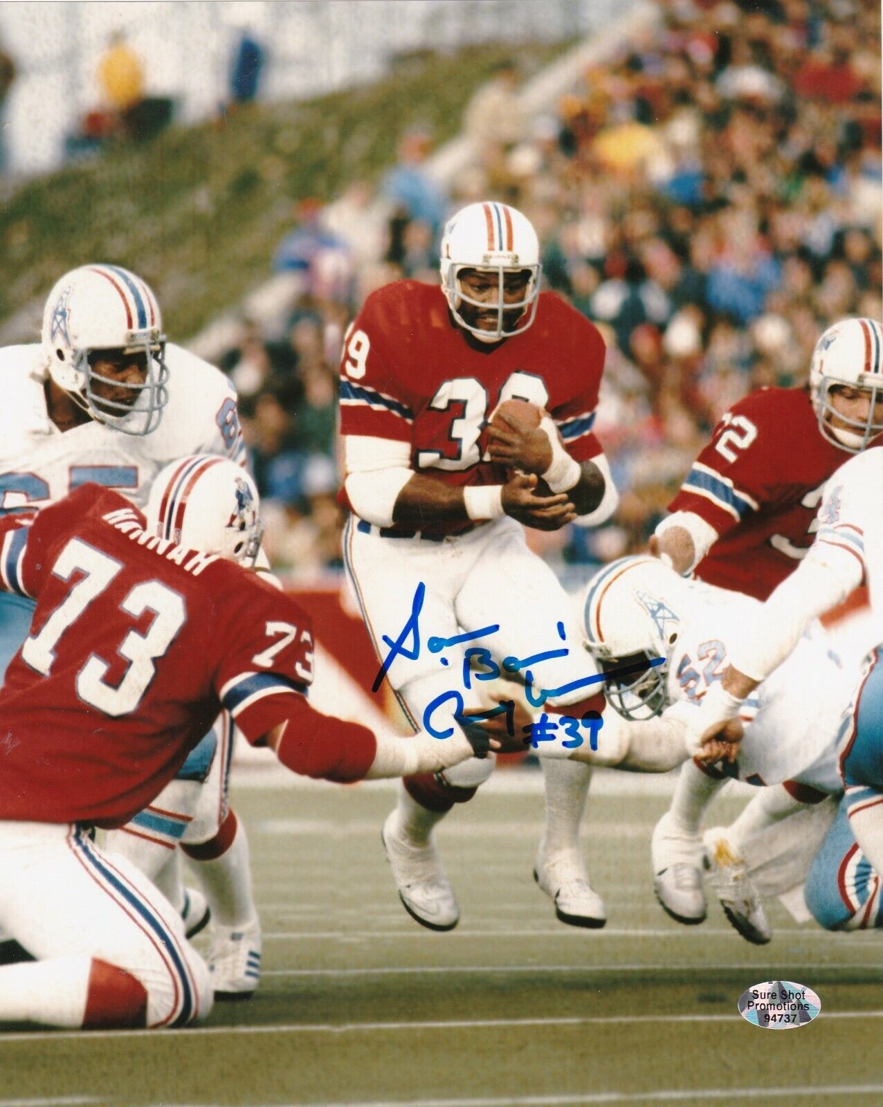 SAM CUNNINGHAM NEW ENGLAND PATRIOTS ACTION SIGNED 8x10