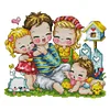 >SALE<Cross Stitch Kits Cotton Cross Stitch for Adults Kids (Happy Family)