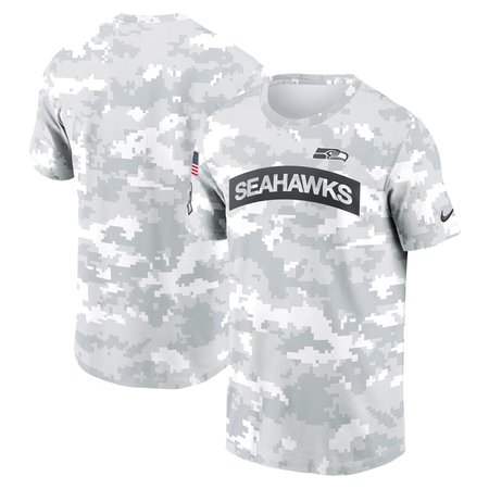 Men's Seattle Seahawks  Arctic Camo 2024 Salute To Service Performance T-Shirt
