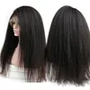 Kinky Straight Wig Lace Front Human Hair Wigs Brazilian 360 Lace Frontal Wig