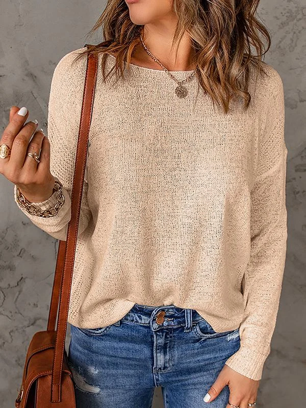 Long sleeve casual sweater top