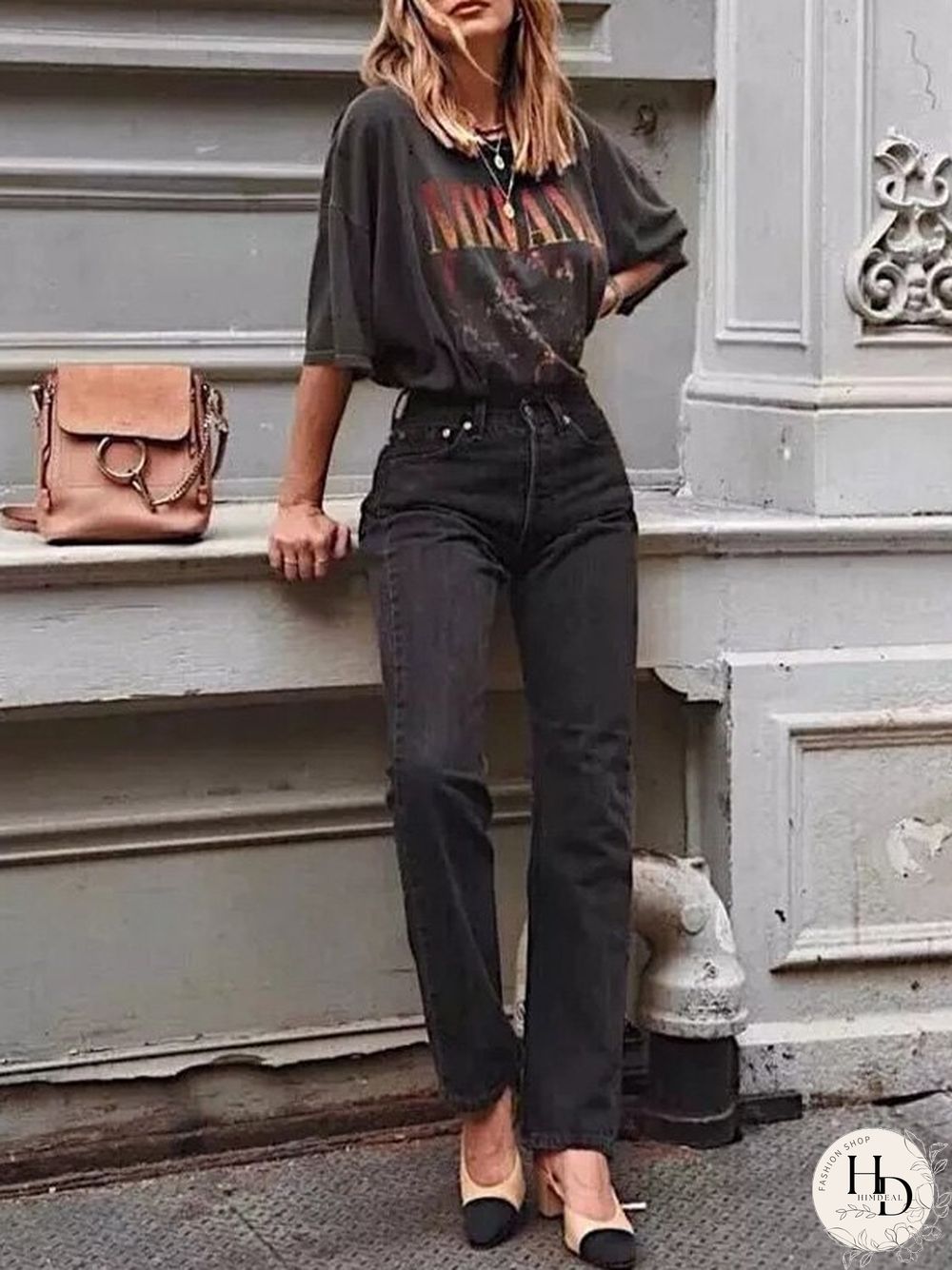 Rock Man Graphic Oversized Tee